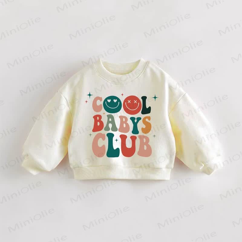 COOL BABYS CLUB Baby Toddler Cream Sweatshirt - Cream - 3-5T - image 1