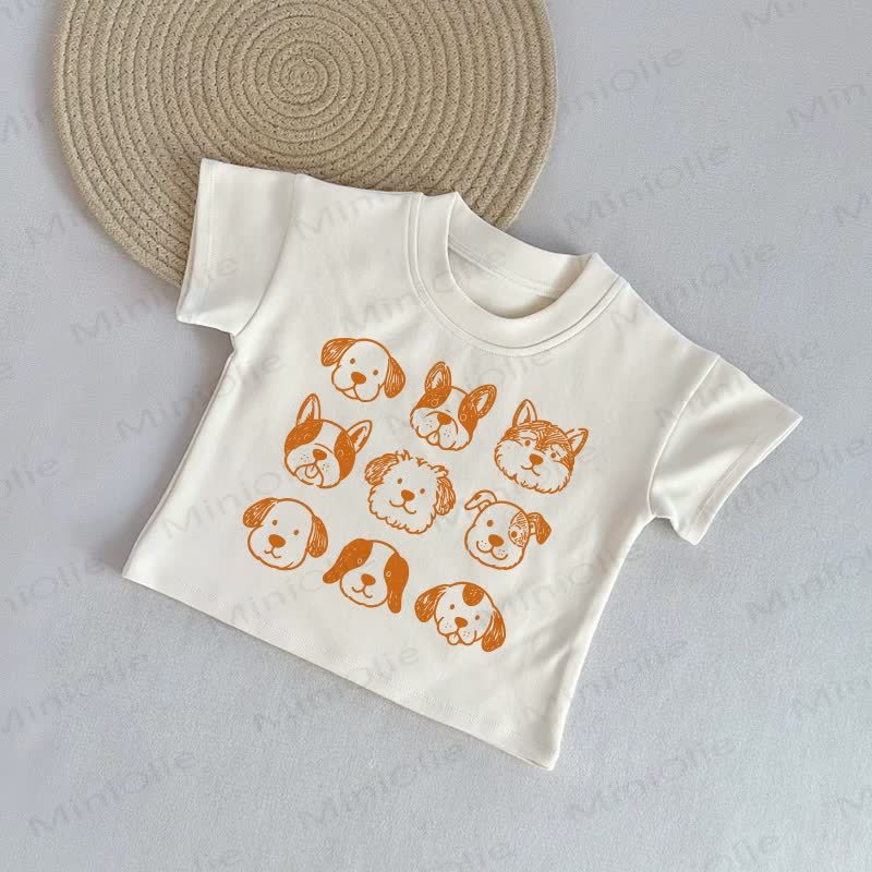 Baby Nine Dogs Beige Casual T-Shirt - Beige - 2-3T - image 1