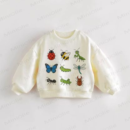 Baby Toddler Insects Print Cream Sweatshirt - Cream - 3-5T - image 1