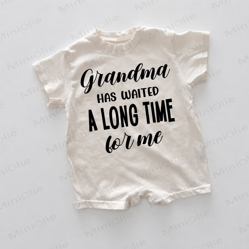 GRANDMA HAS WAITED A LONG TIME LOL ME Baby White Romper - White - 18-24M - image 1