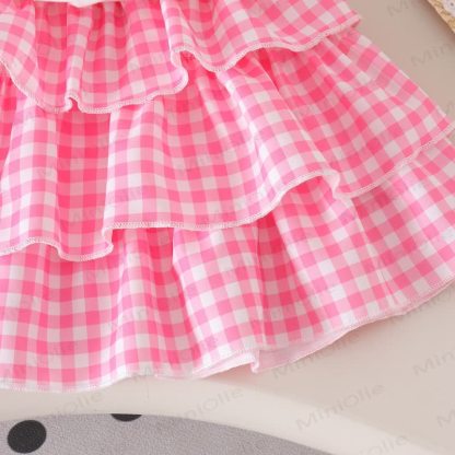 Toddler Baby Girls Apple Applique Tee and Pink Tiered Skirt 2-piece Set - image 8