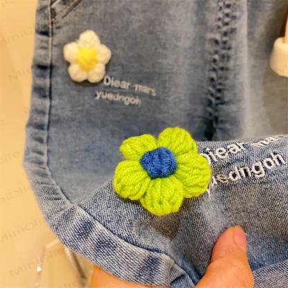 Toddler Baby Blue Embroidered Pattern Denim Pants - image 9