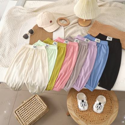 Toddler Solid Color Lightweight Ribbed Pants - image 1