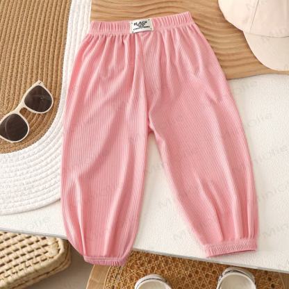 Toddler Solid Color Lightweight Ribbed Pants - Pink - 10-11T - image 2