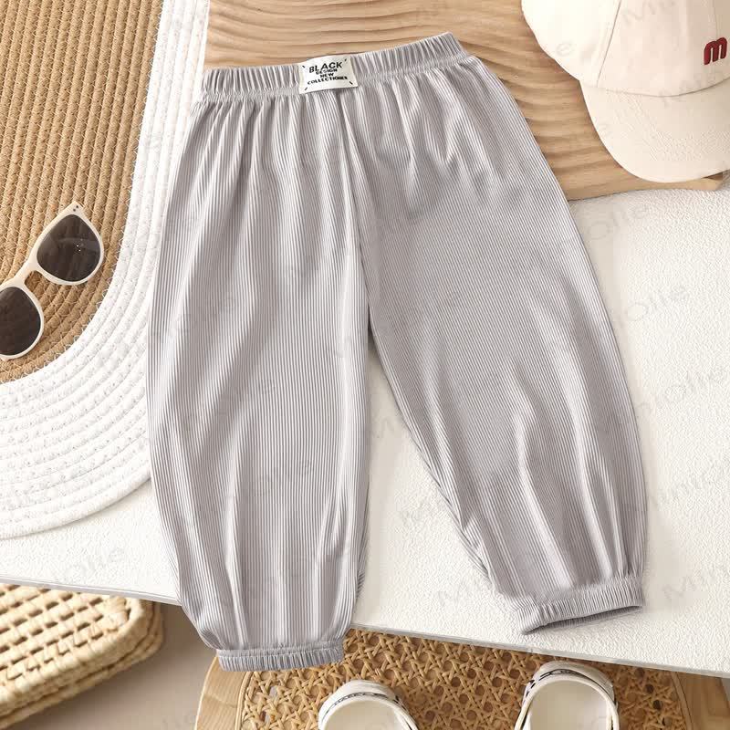 Toddler Solid Color Lightweight Ribbed Pants - Gray - 10-11T - image 5