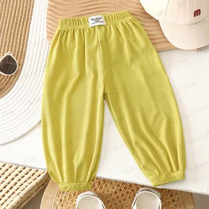 Toddler Solid Color Lightweight Ribbed Pants - Yellow - 10-11T - image 4