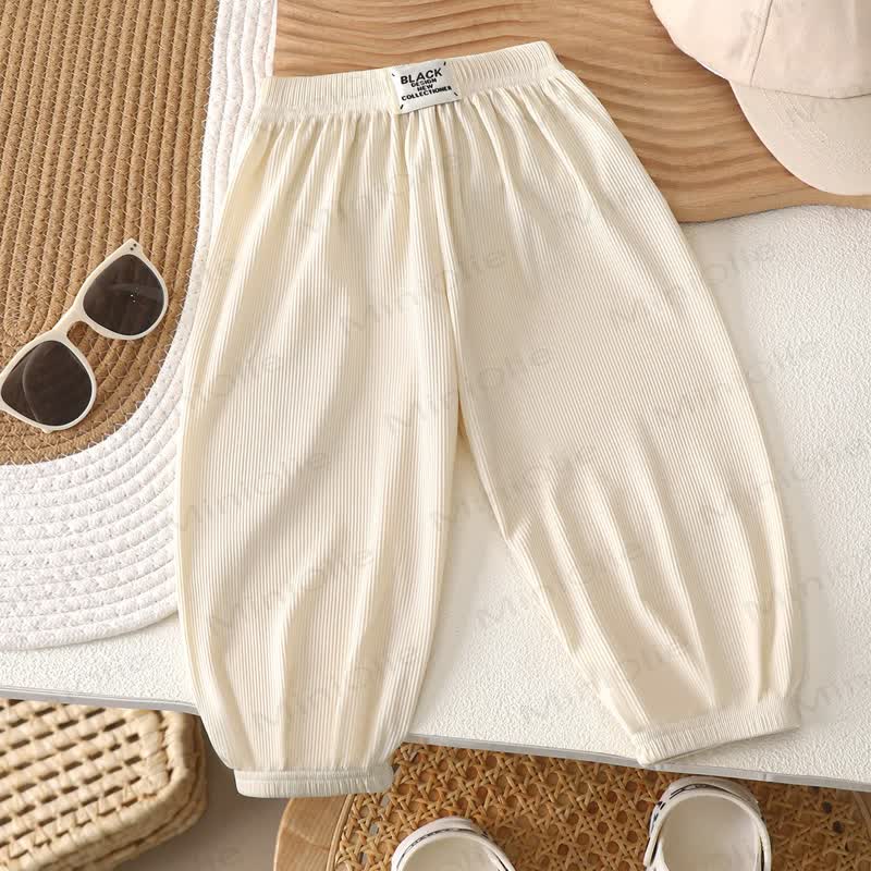 Toddler Solid Color Lightweight Ribbed Pants - Beige - 10-11T - image 7