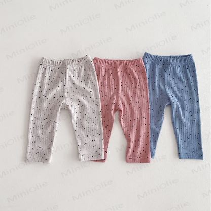 Baby Polka Dot Ribbed Leggings - image 4