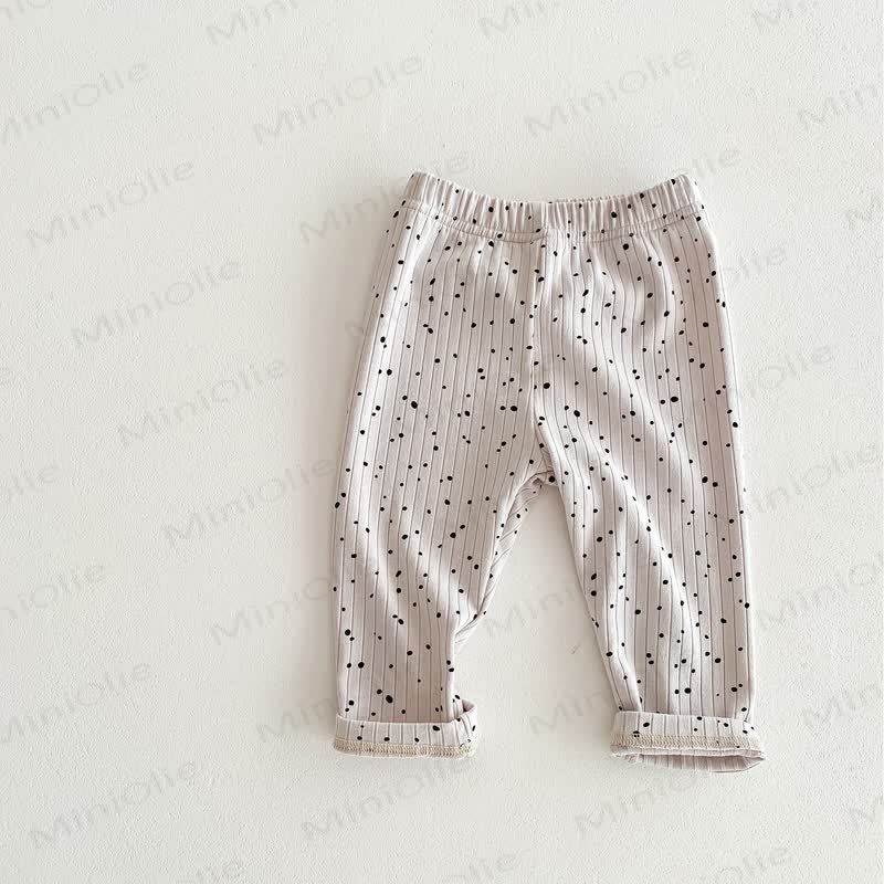 Baby Polka Dot Ribbed Leggings - image 10