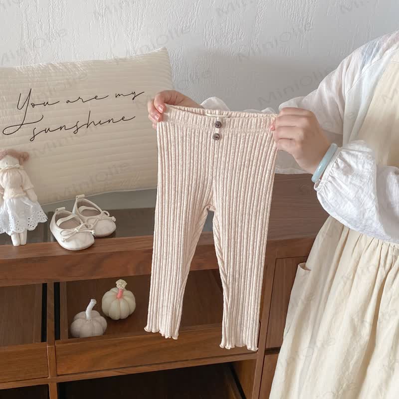 Toddler Ribbed Button Leggings - image 11