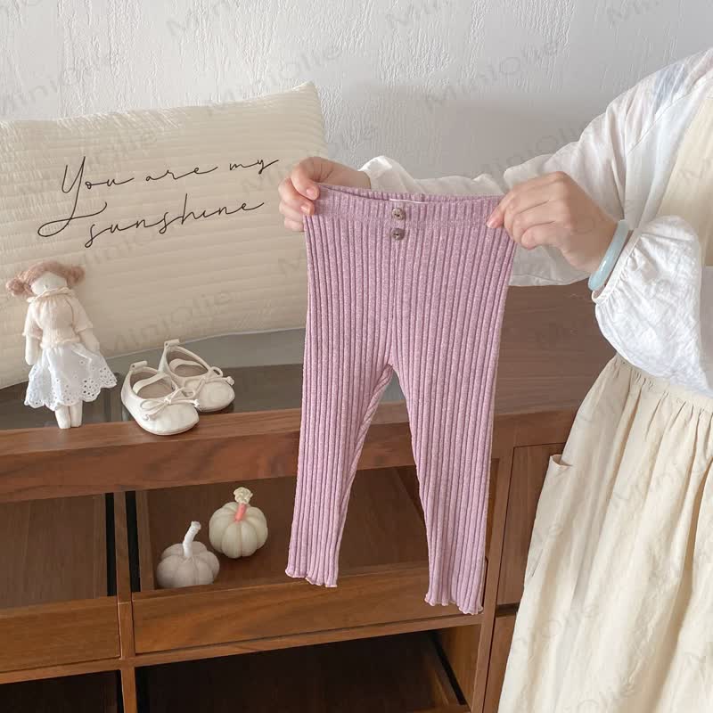 Toddler Ribbed Button Leggings - image 12