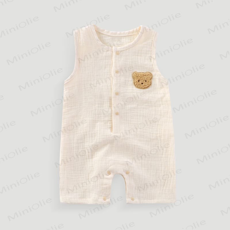Baby Bear Patch Sleeveless Romper - image 5