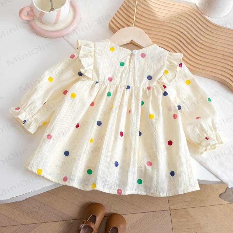 Baby Toddler Girl Polka Dot Babydoll Shirt - image 2