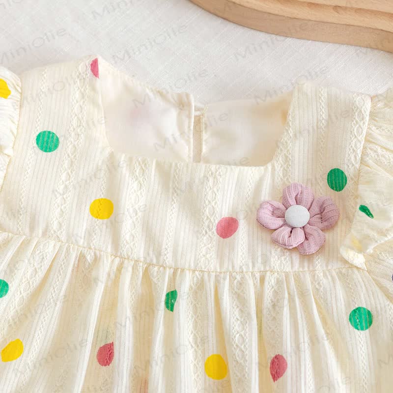 Baby Toddler Girl Polka Dot Babydoll Shirt - image 3