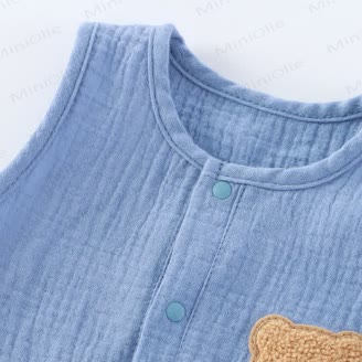 Baby Bear Patch Sleeveless Romper - image 8