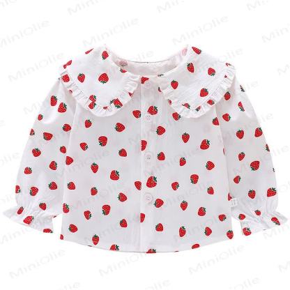 Baby Toddler Girl Peter Pan Collar Long Sleeve T-Shirt - image 3