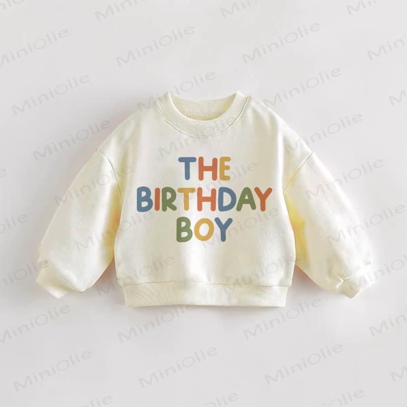 THE BIRTHDAY BOY Baby Toddler Cream Sweatshirt - Cream - 3-5T - image 1