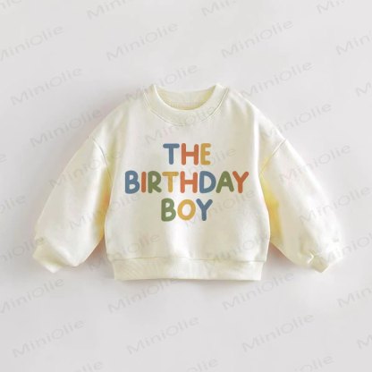 THE BIRTHDAY BOY Baby Toddler Cream Sweatshirt - Cream - 3-5T - image 1