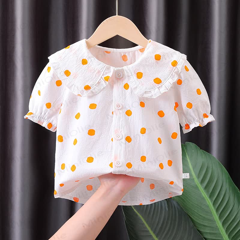 Baby Toddler Girl Peter Pan Collar Short Sleeve T-Shirt - image 5