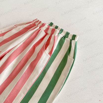 Baby Toddler Vertical Striped Elastic Waist Pants - image 6