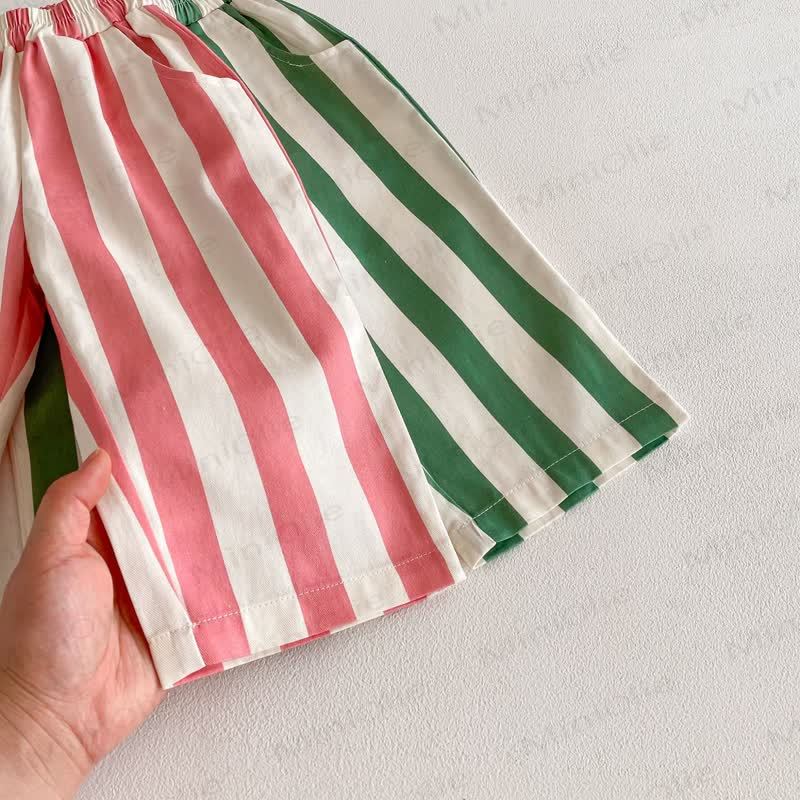 Baby Toddler Vertical Striped Elastic Waist Pants - image 8
