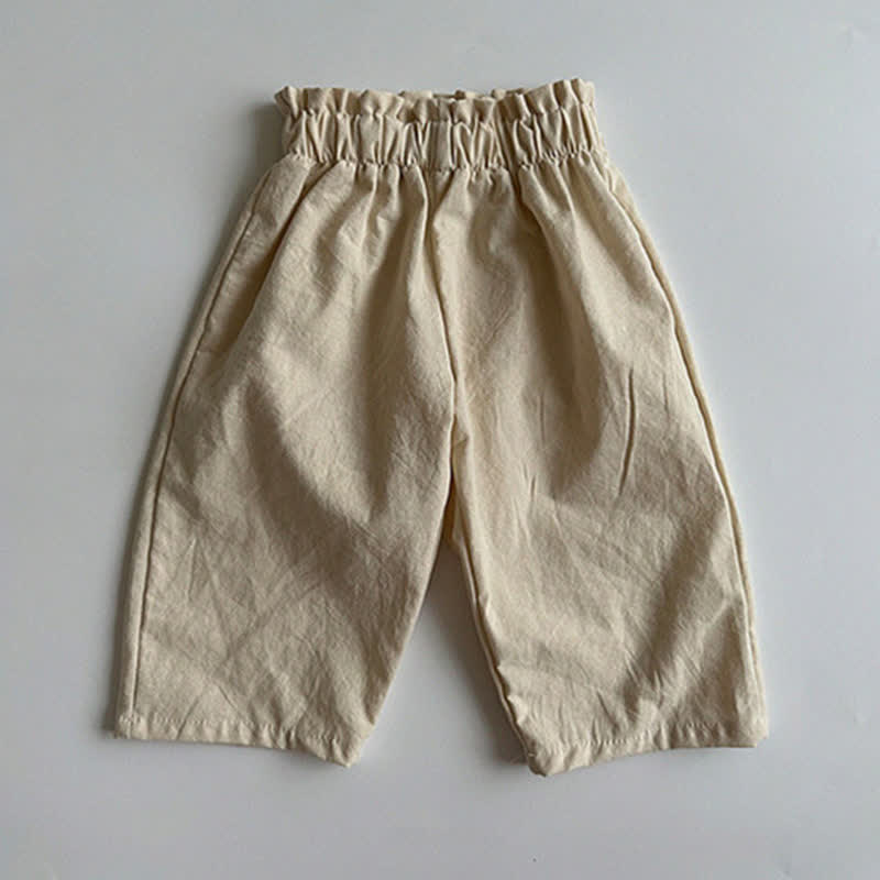 Toddler Baby Classic Pull On Casual Pants - Beige - 4-5T - image 2