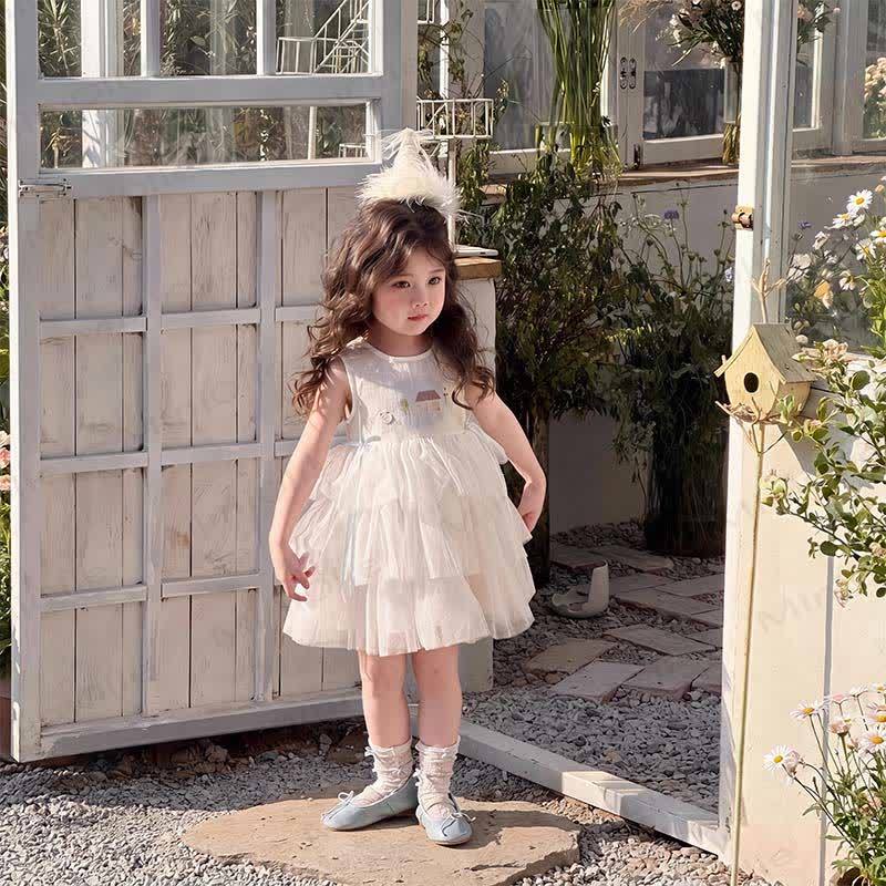 Toddler Baby Girl Princess Sleeveless Tiered Dress - image 3