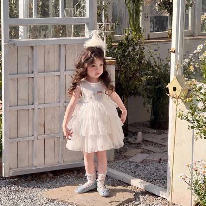 Toddler Baby Girl Princess Sleeveless Tiered Dress - image 3