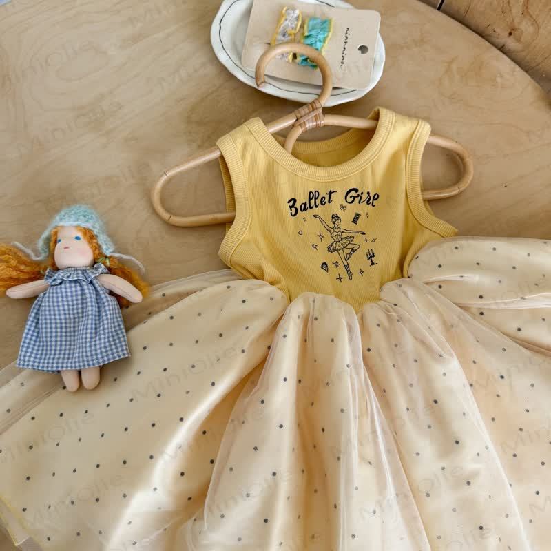 BALLET GIRL Toddler Baby Girl Polka Dot Tank Dress - image 6