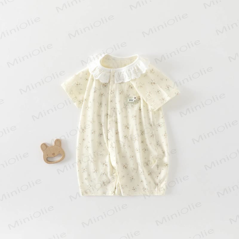 Baby Rose/House Lace Collar Romper - Yellow Rose - 18-24M - image 4