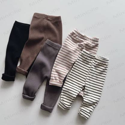 Baby Toddler Ribbed/Striped Leggings - image 1