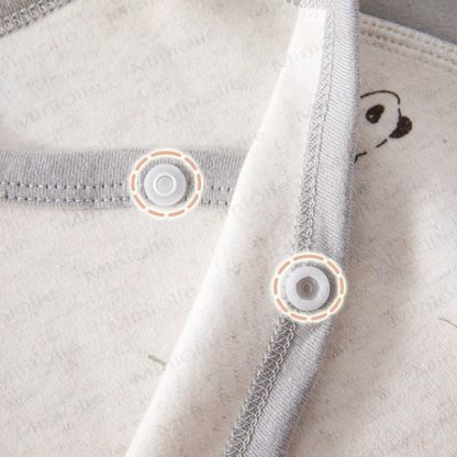 Baby Cotton Long Sleeve Wrap Romper - image 9