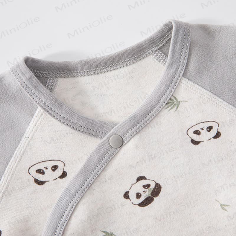 Baby Cotton Long Sleeve Wrap Romper - image 8