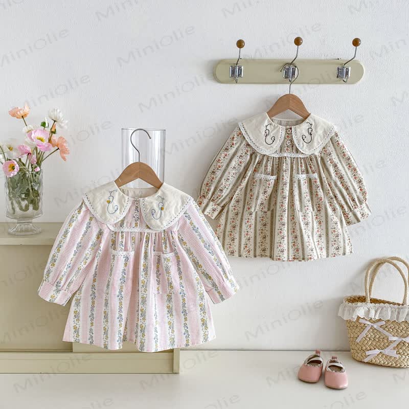 Toddler Girl Floral Long Sleeve Dress - image 2