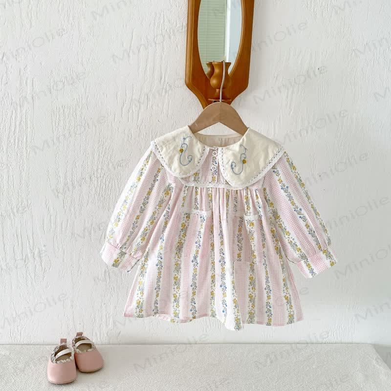 Toddler Girl Floral Long Sleeve Dress - image 6