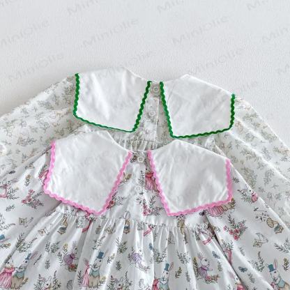 Toddler Girl Bunny Print Long Sleeve Dress - image 7