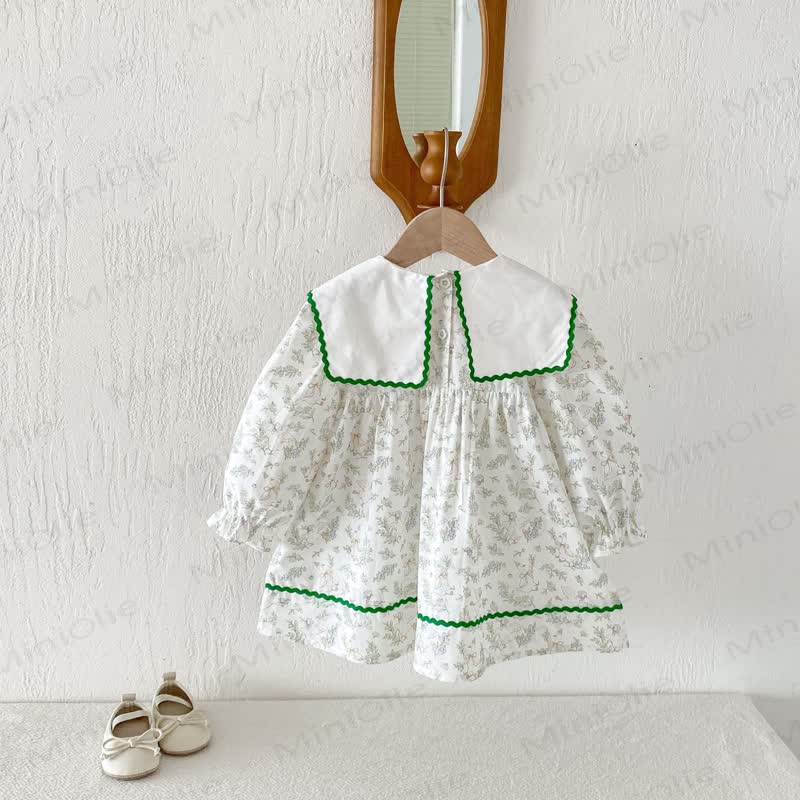 Toddler Girl Duck Print Long Sleeve Dress - image 4