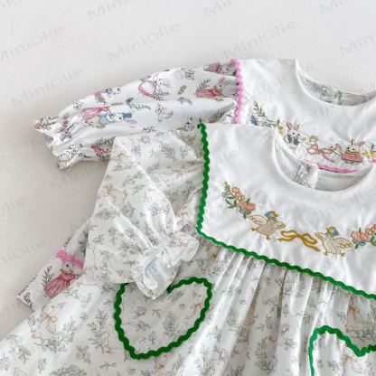 Toddler Girl Duck Print Long Sleeve Dress - image 7