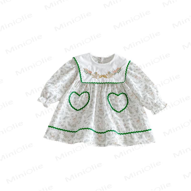 Toddler Girl Duck Print Long Sleeve Dress - image 6