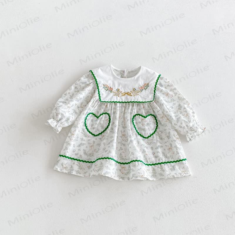Toddler Girl Duck Print Long Sleeve Dress - image 5