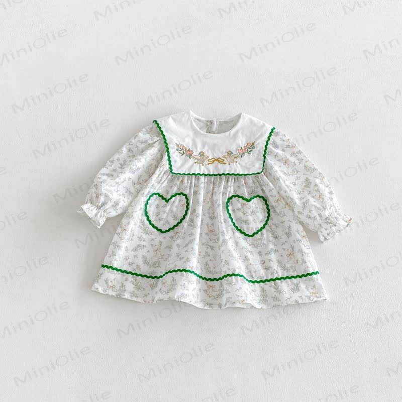Toddler Girl Duck Print Long Sleeve Dress - image 5