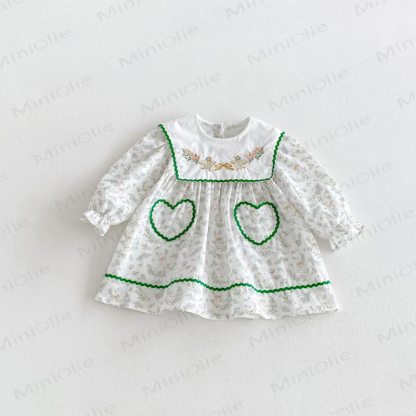 Toddler Girl Duck Print Long Sleeve Dress - image 5