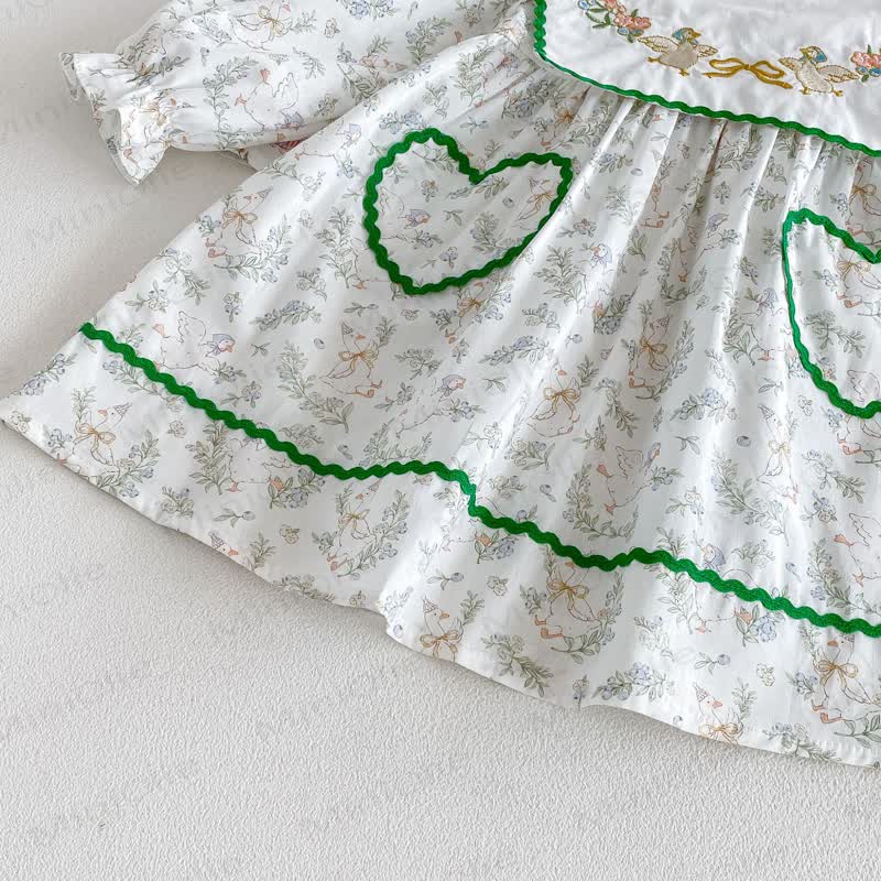 Toddler Girl Duck Print Long Sleeve Dress - image 11