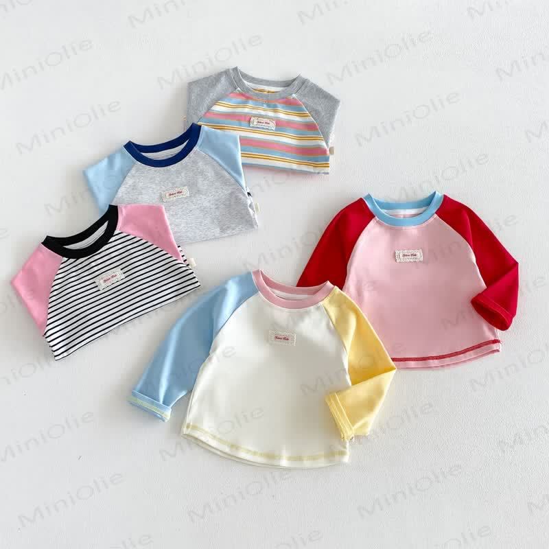Baby Toddler Lace Label Color Block Long Sleeve T-Shirt - image 4