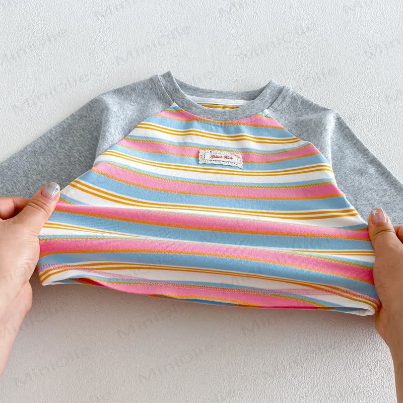 Baby Toddler Lace Label Color Block Long Sleeve T-Shirt - image 12
