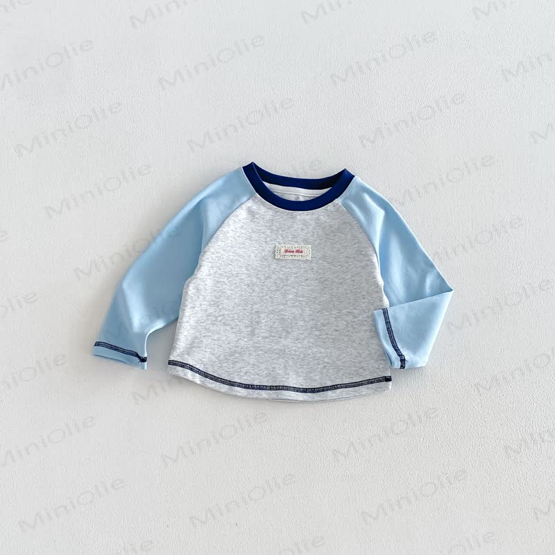 Baby Toddler Lace Label Color Block Long Sleeve T-Shirt - Gray - 6-7T - image 7