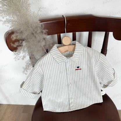 Baby Cartoon Embroidered Roll Cuff Pants or Shirt  - White Shirt - 3-4T - image 4