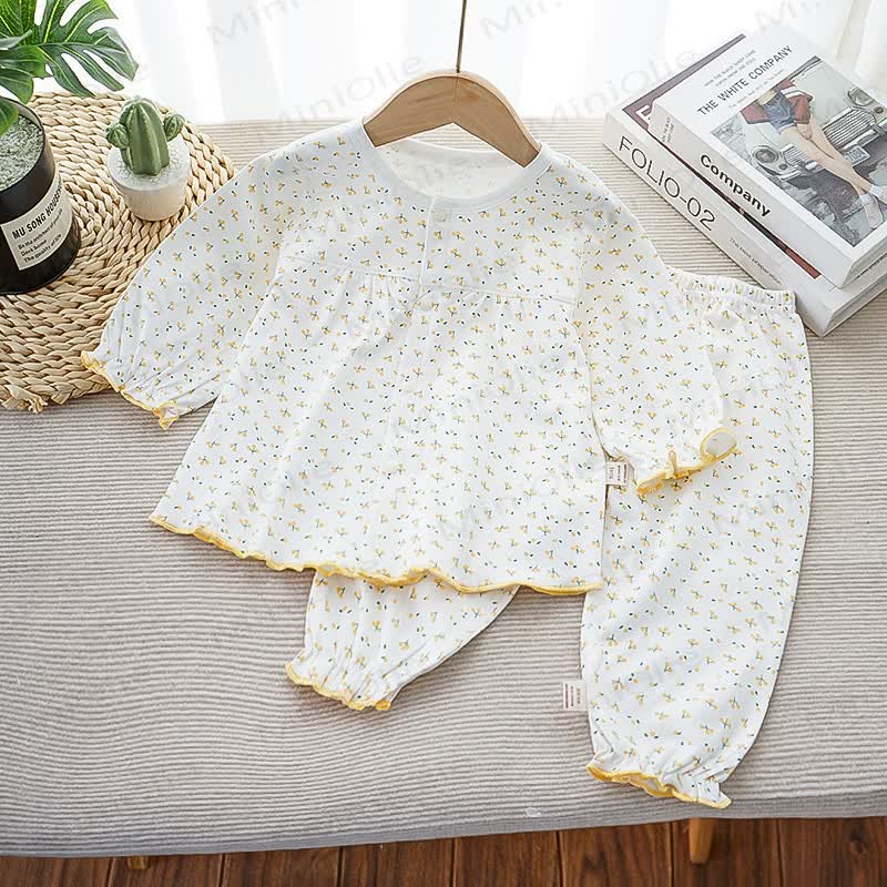 Toddler Girl Animal/Fruit Print Pajama 2-piece Set - White Cherry - 3-4.5T - image 3