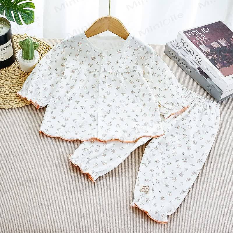 Toddler Girl Animal/Fruit Print Pajama 2-piece Set - White Floral - 3-4.5T - image 6