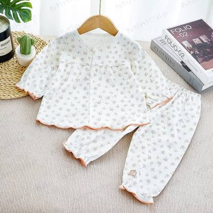 Toddler Girl Animal/Fruit Print Pajama 2-piece Set - White Floral - 3-4.5T - image 6